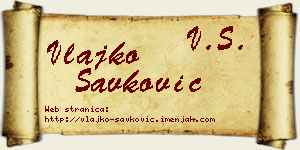 Vlajko Savković vizit kartica
